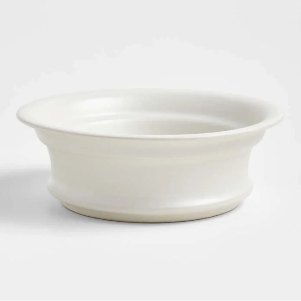 New! Crate&Barrel White Stoneware Side Dish LIMITED EDITION